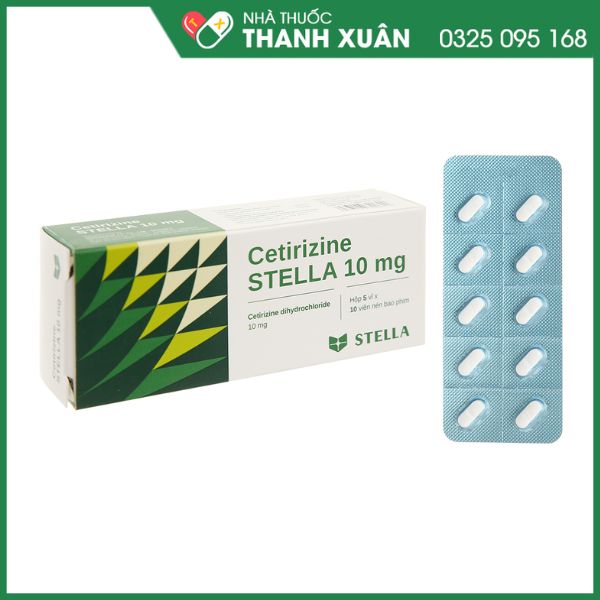 Cetirizine Stella 10mg giảm triệu chứng viêm mũi dị ứng